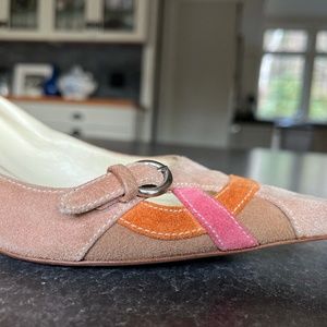 Miu Miu Suede Kitten Heel Pumps